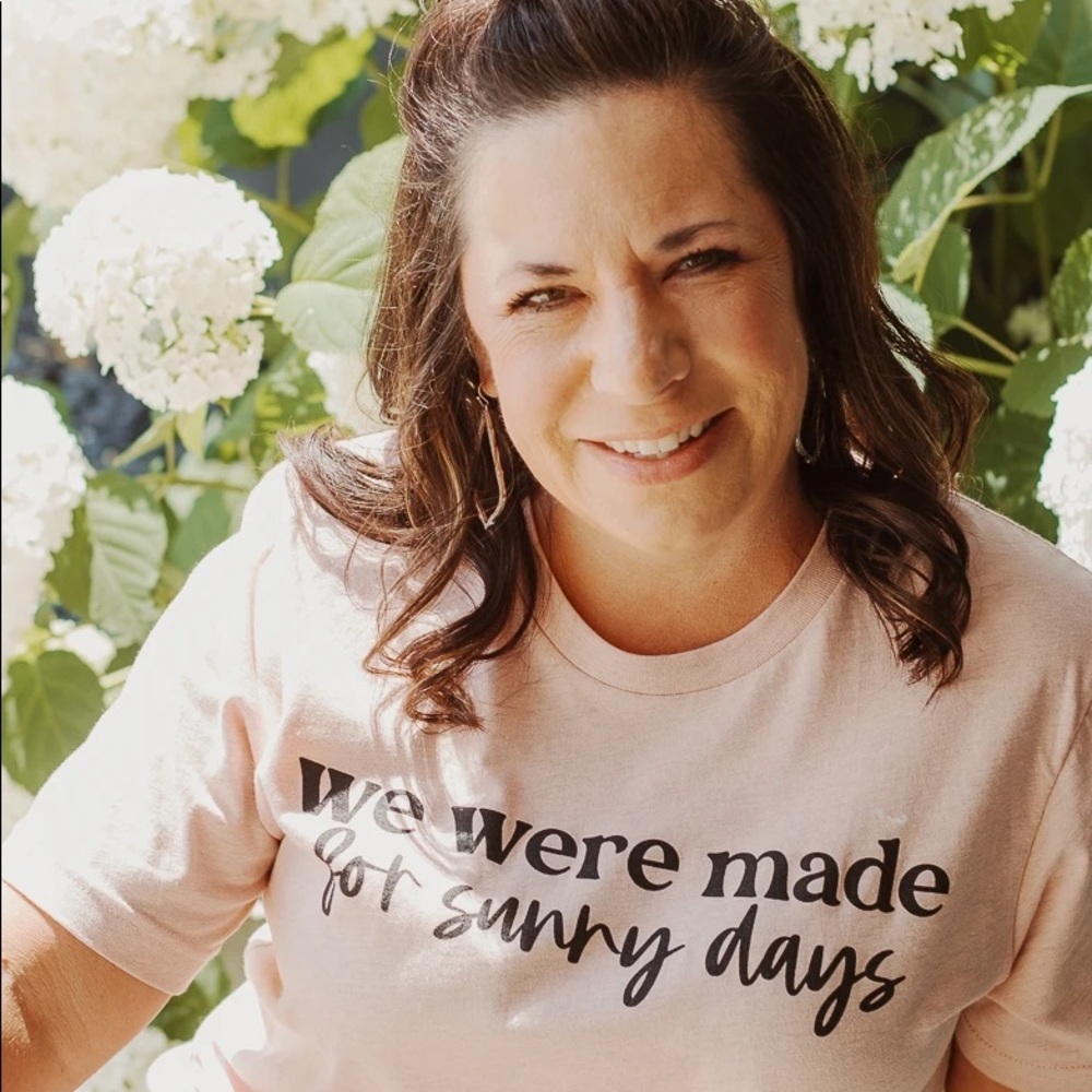 Sunny Days (heather peach color) tee